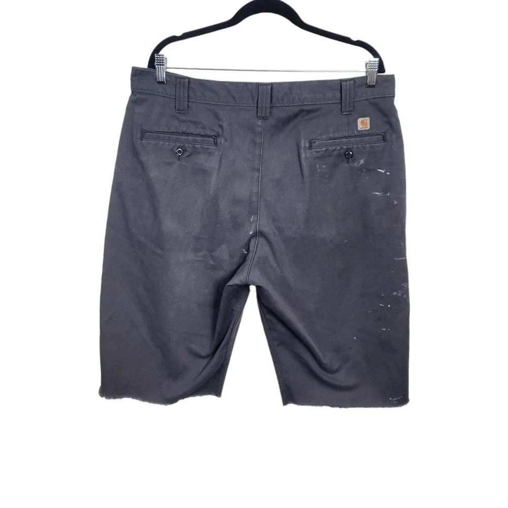 Carhartt Grey Chino Khaki Cut Off Shorts - Picture 6 of 6